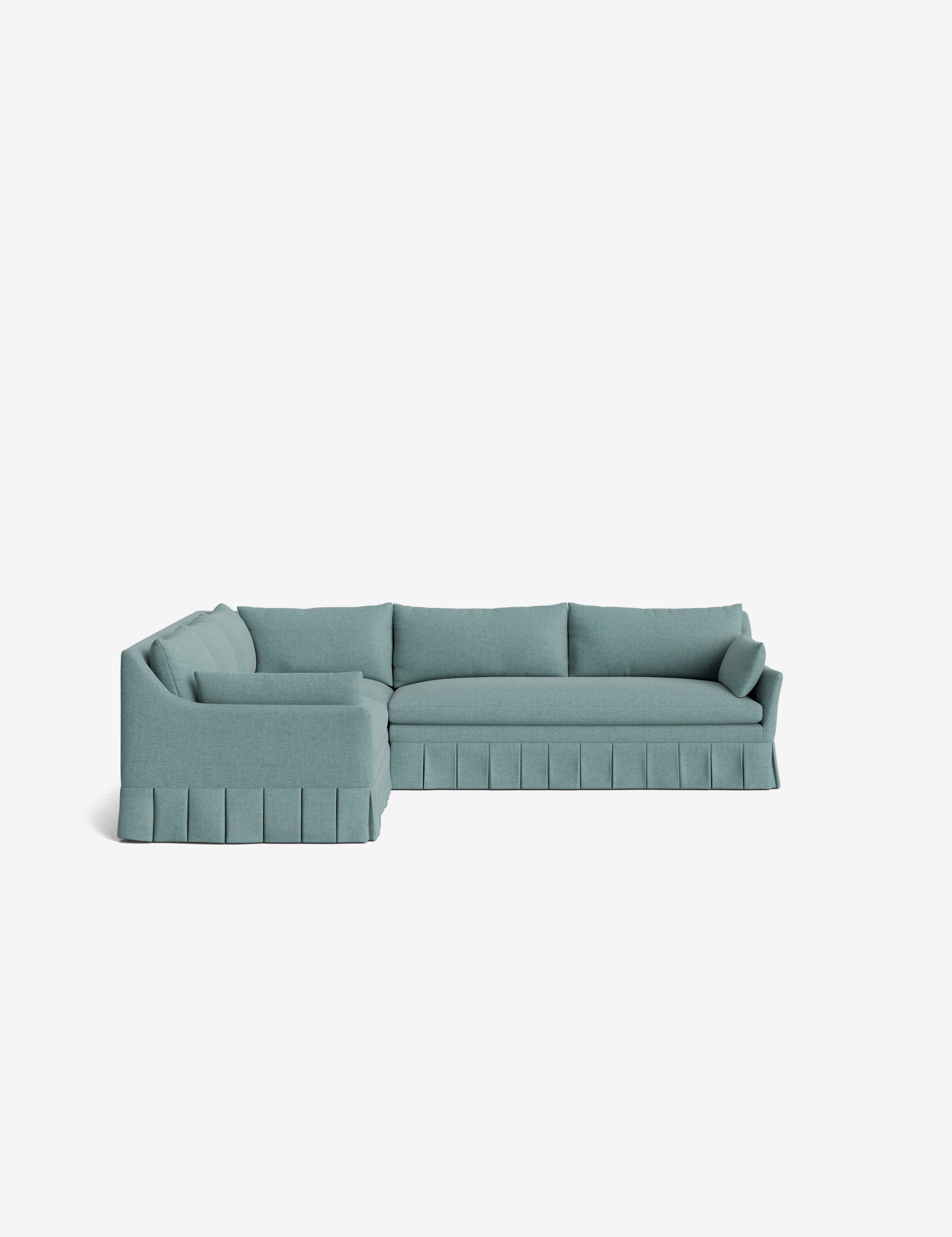 Portola Luxe Depth Pleated Corner Sectional Sofa - Image 79