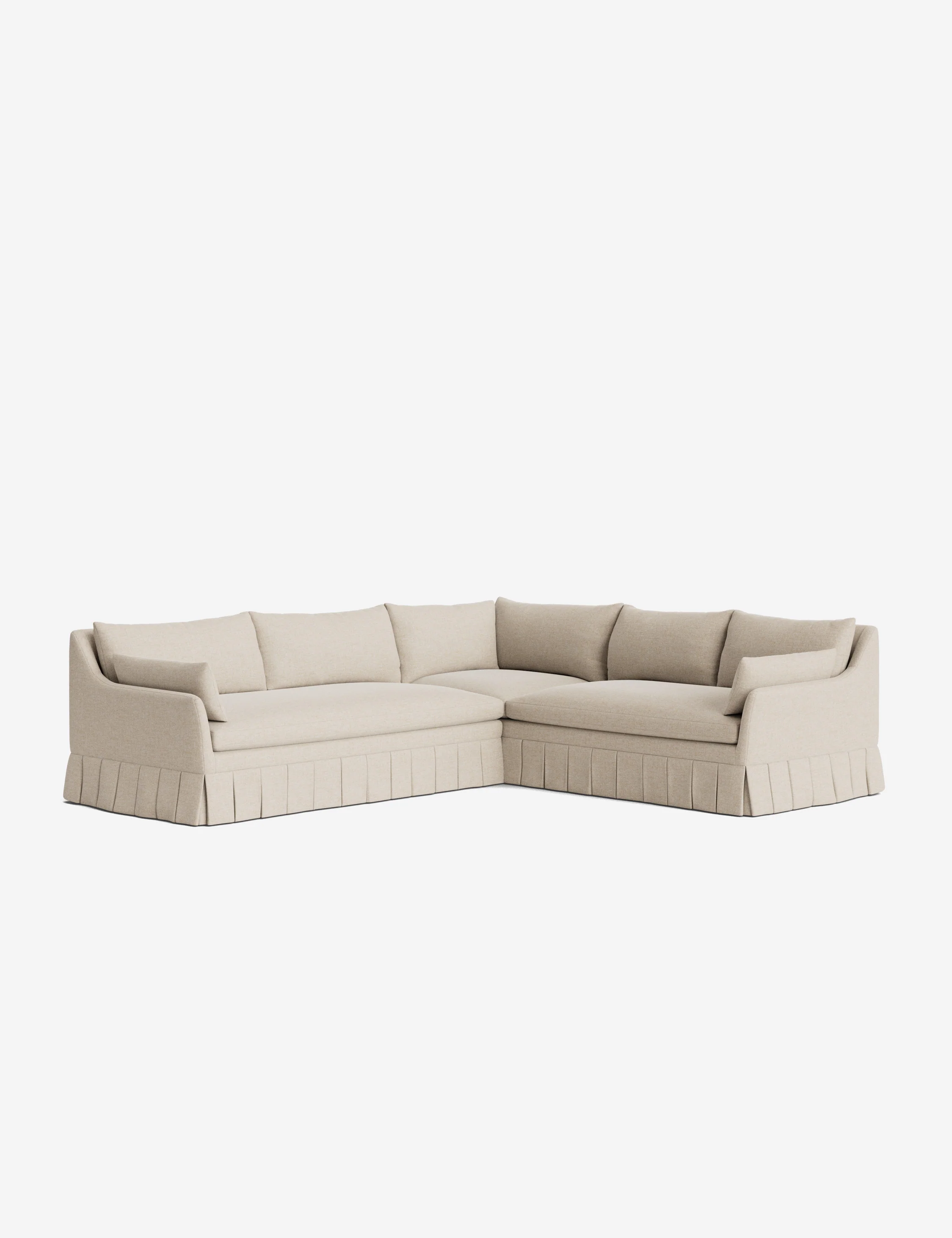 Portola Luxe Depth Pleated Corner Sectional Sofa - Image 87