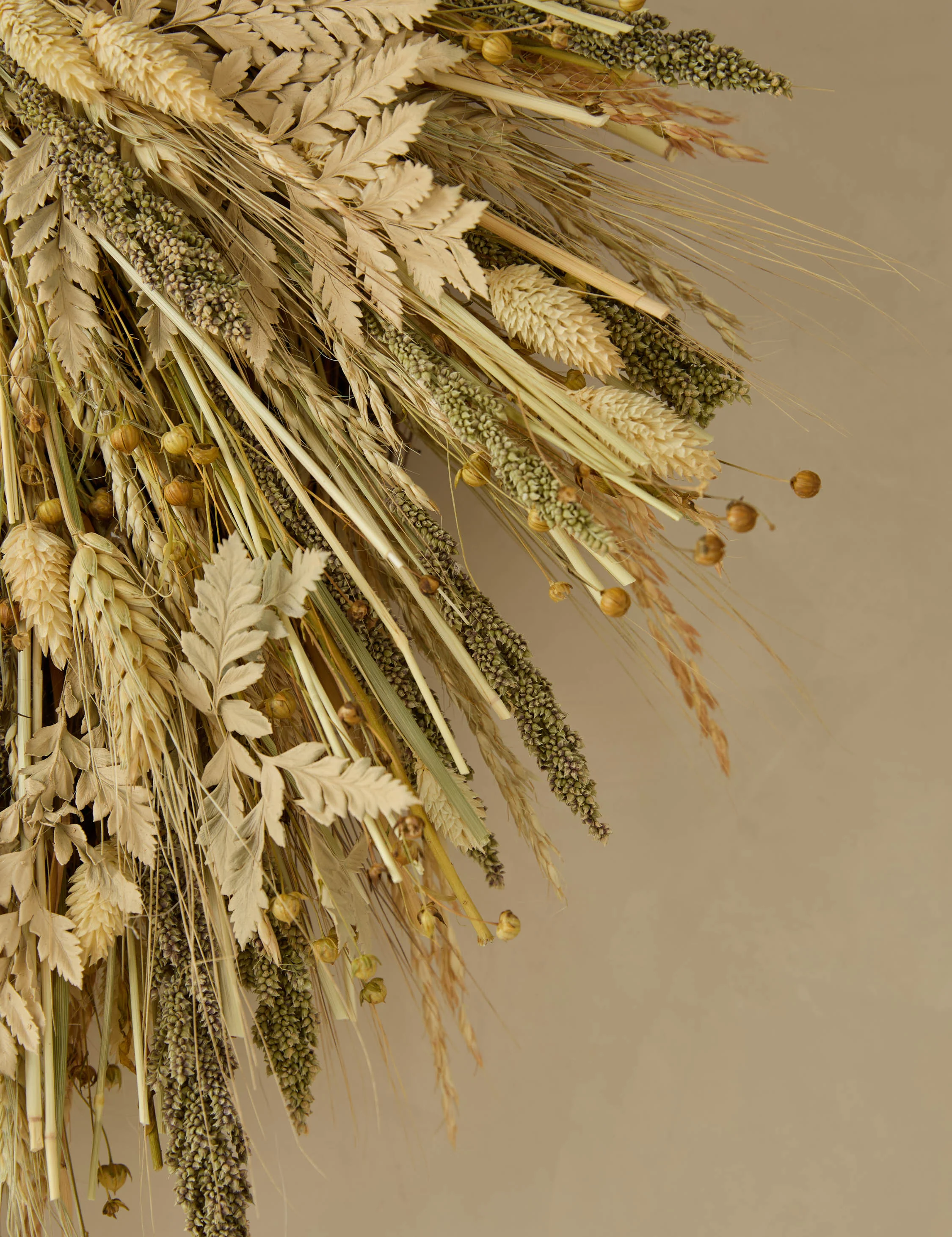 Preserved Gathered Grains Wreath - Image 3