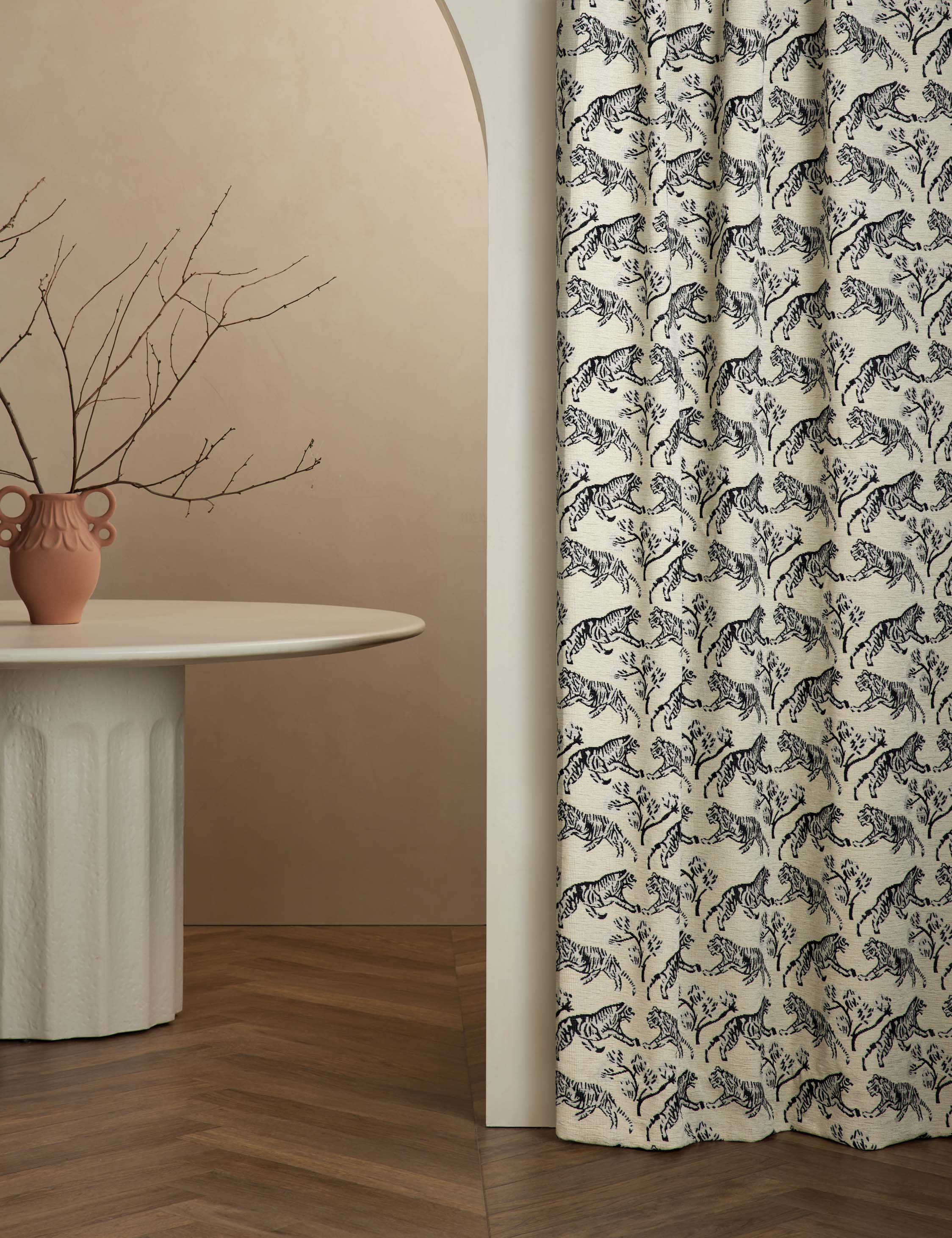 Tiger Jacquard Curtain Panel by Sarah Sherman Samuel - Image 4