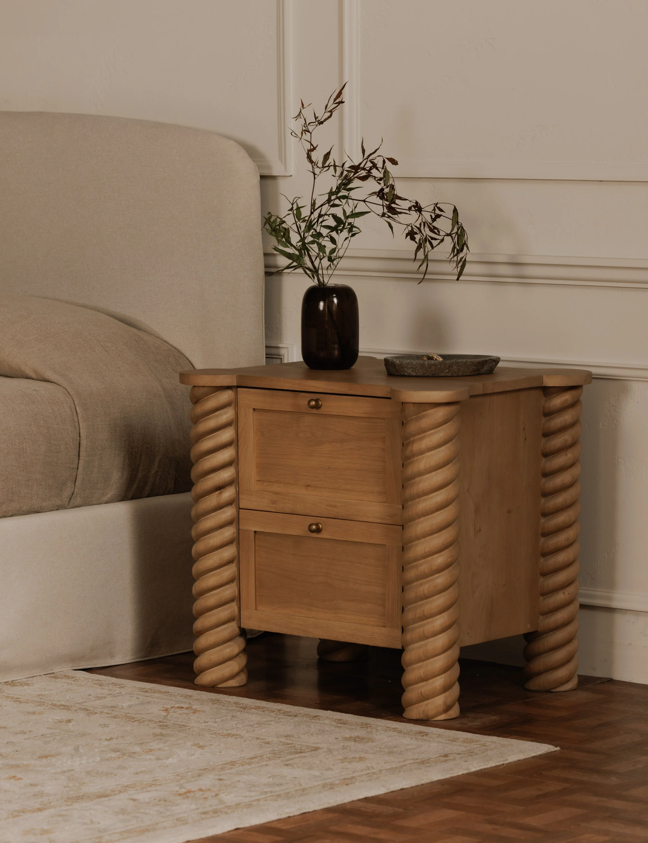Treccia 2-Drawer Nightstand by Gillian Segal for Moe's - Image 3