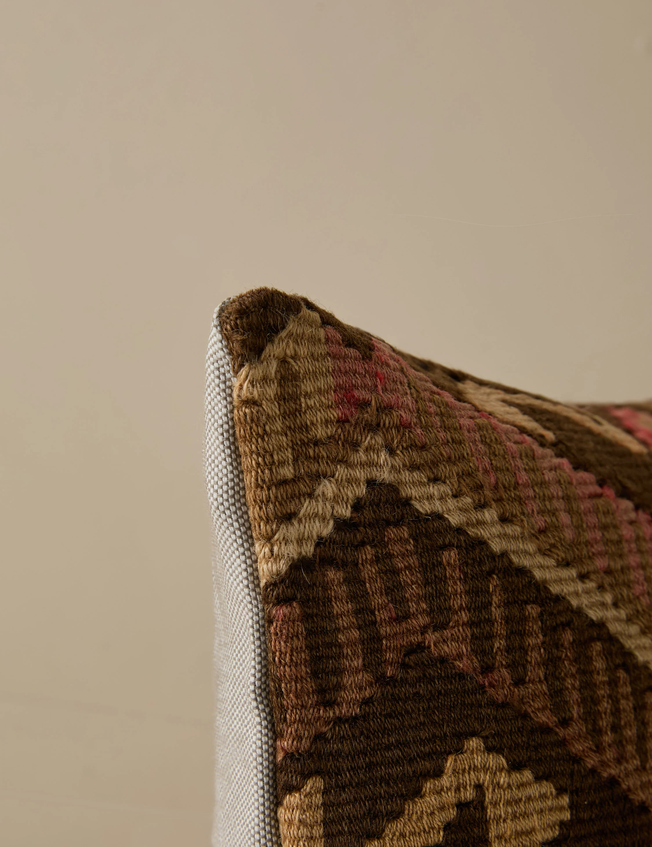 Vintage Lumbar Pillow No. 267, 12" x 20" - Image 3