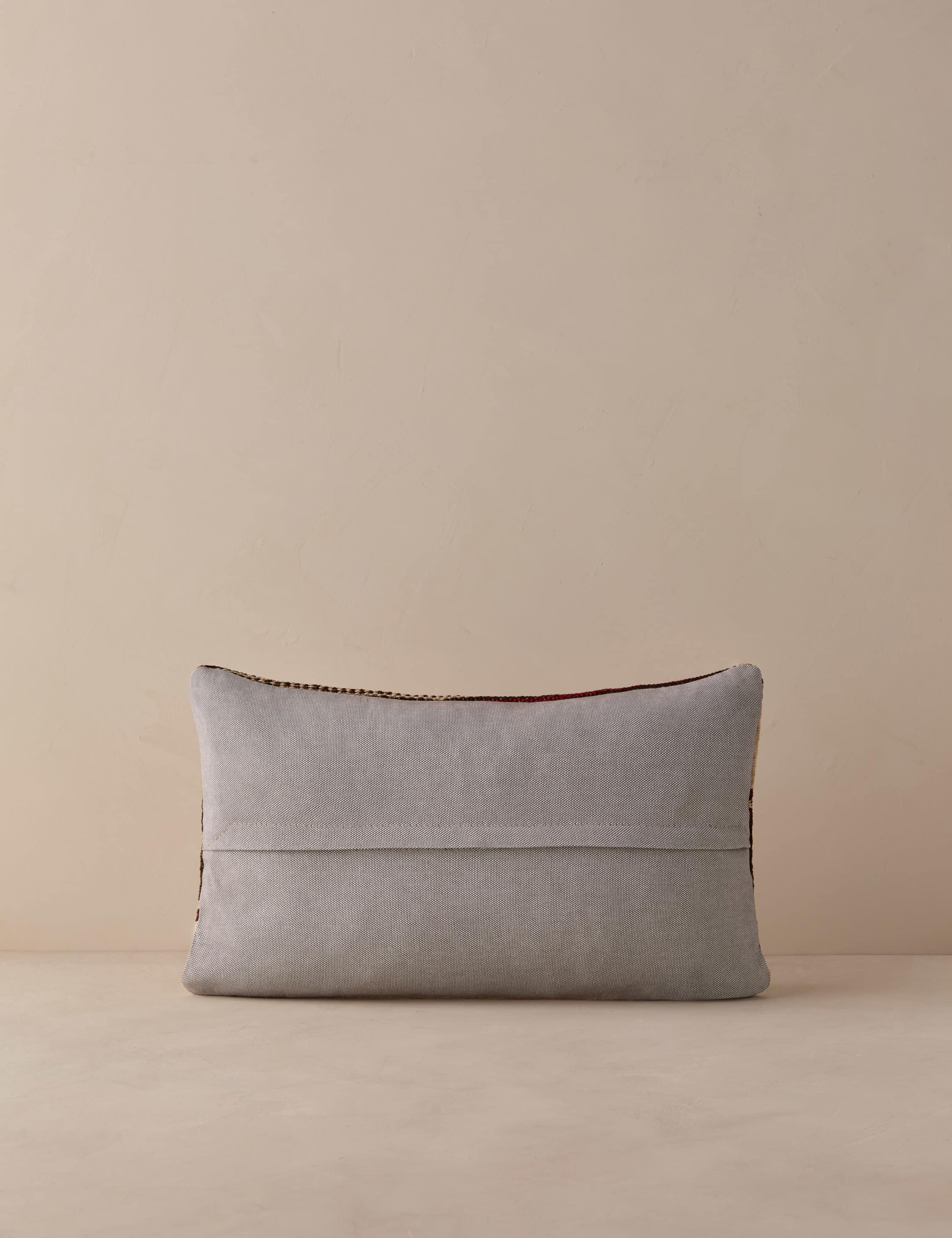 Vintage Lumbar Pillow No. 345, 12" x 20" - Image 3