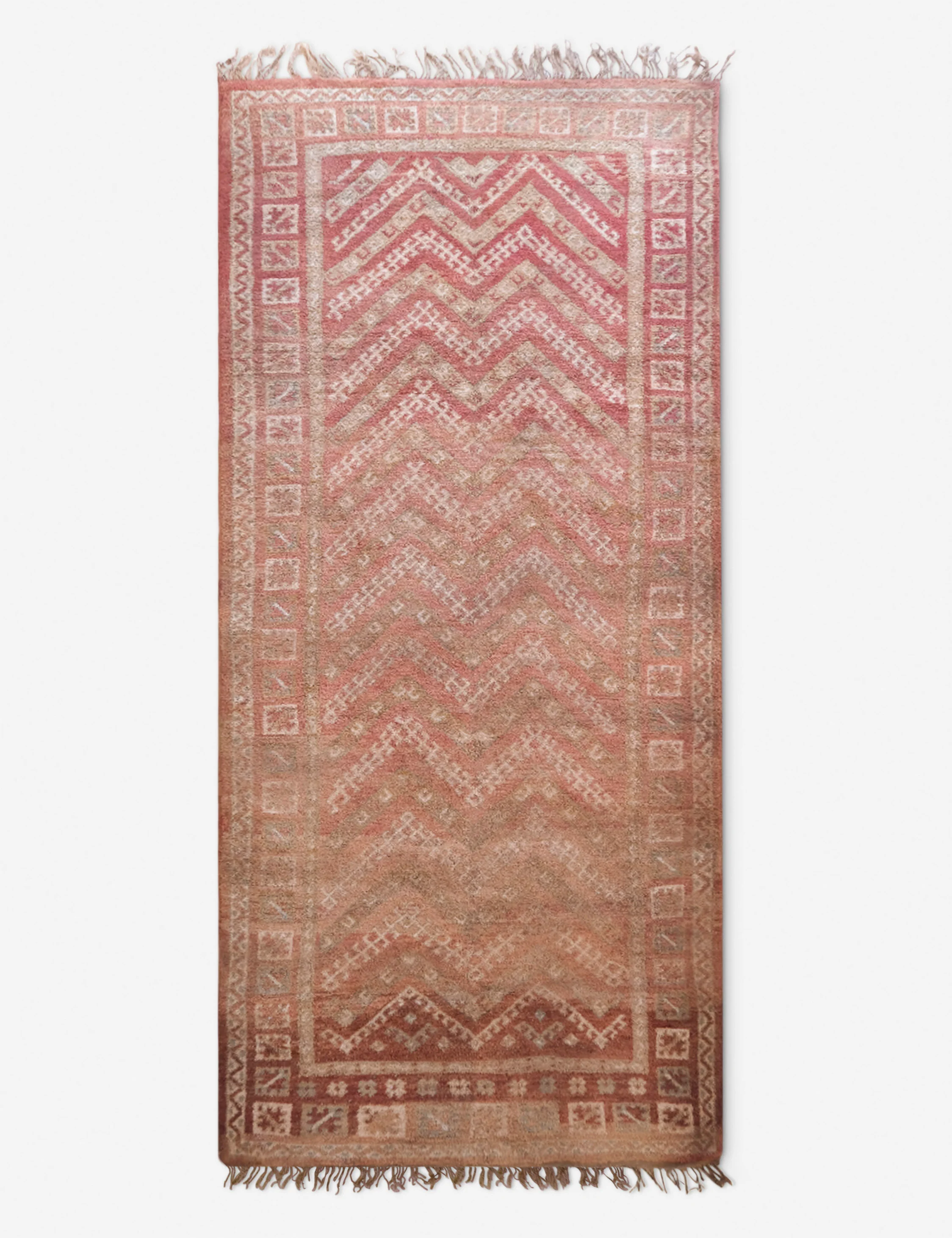 Vintage Moroccan Hand-Knotted Wool Rug No. 50, 6'4 x 15'3"