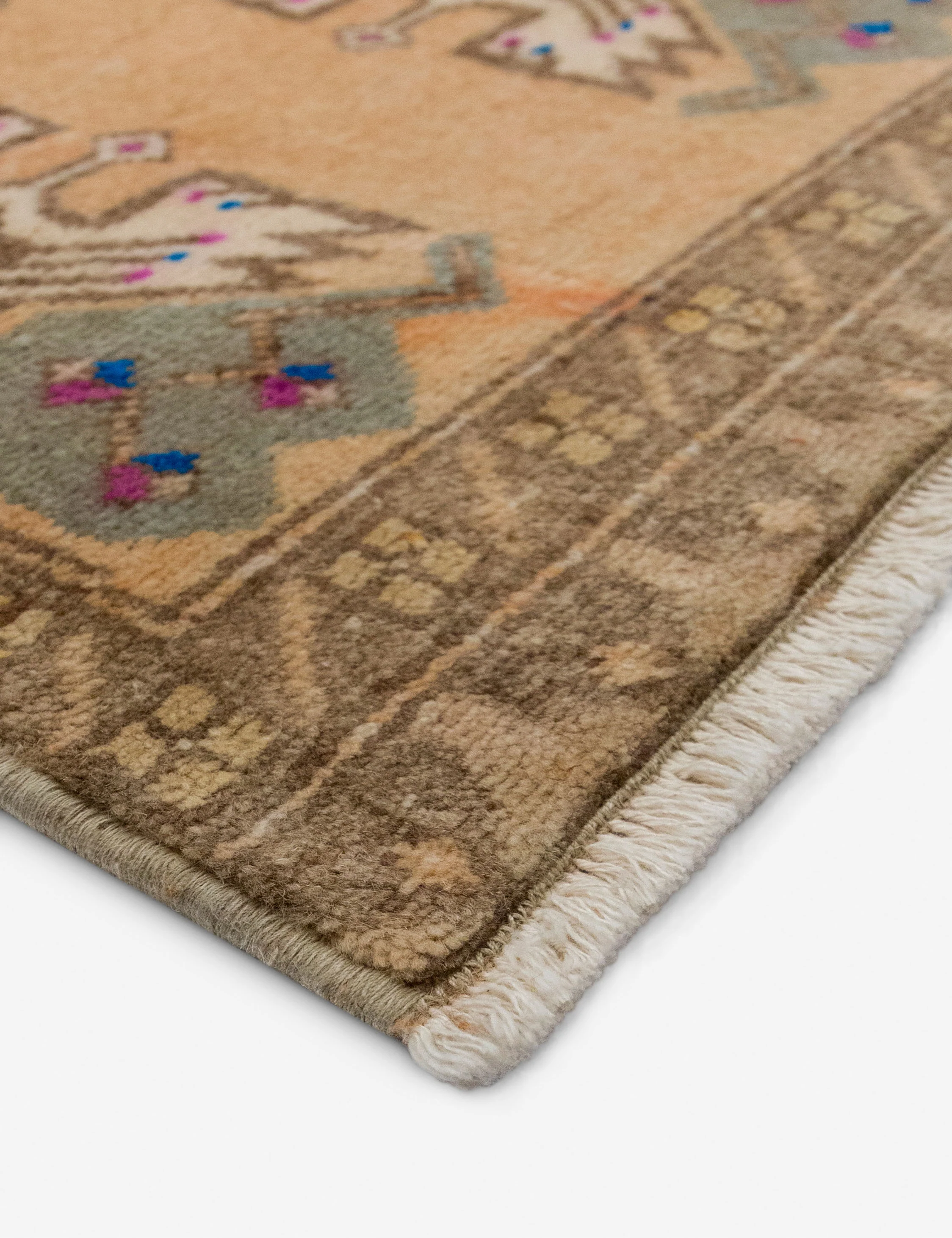 Vintage Turkish Hand-Knotted Wool Mini Rug No. 328, 1'5" x 3'5" - Image 2