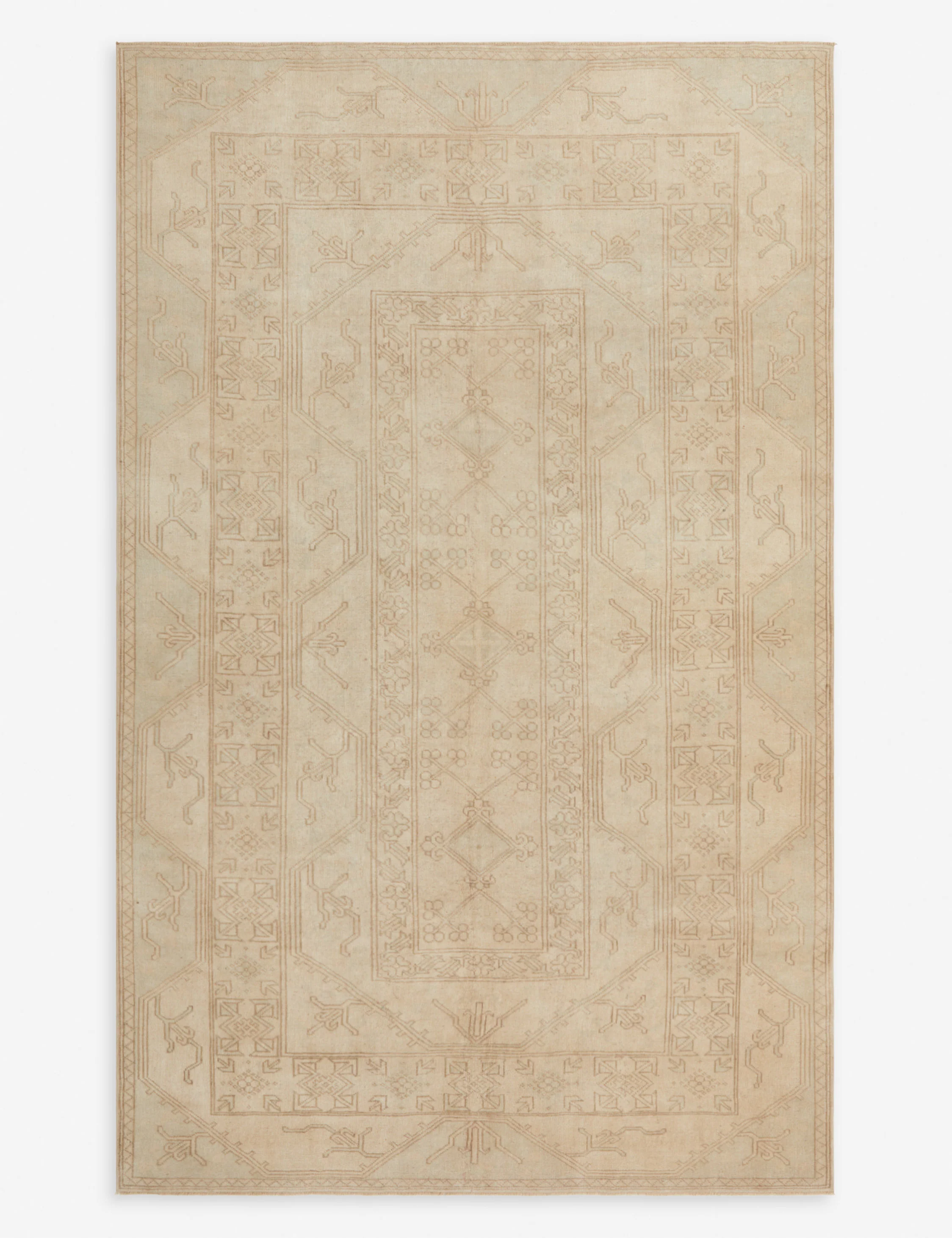 Vintage Turkish Hand-Knotted Wool Rug No. 298, 6'2" x 10'