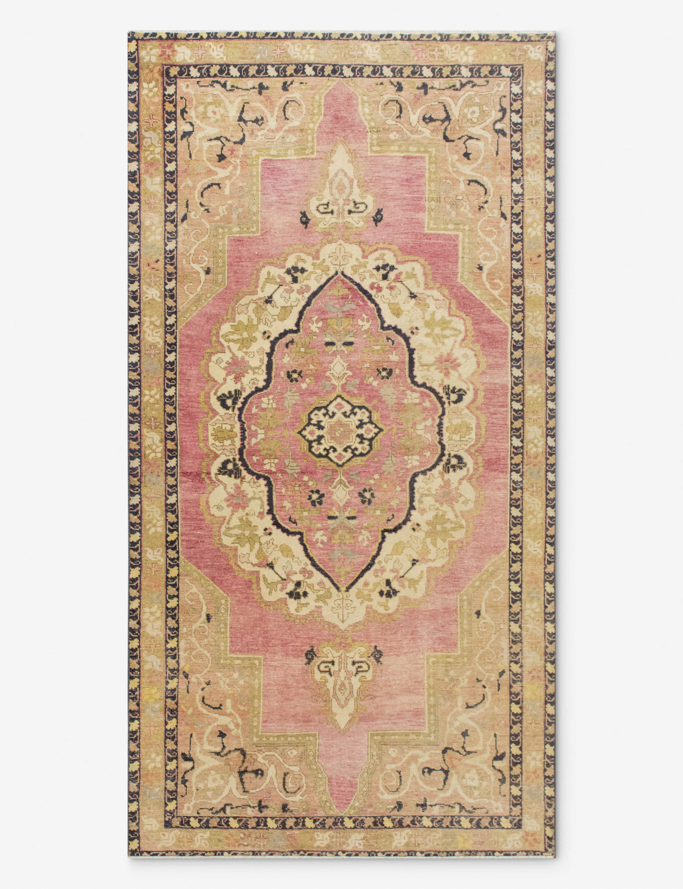 Vintage Turkish Hand-Knotted Wool Rug No. 557, 4'5" x 8'9"