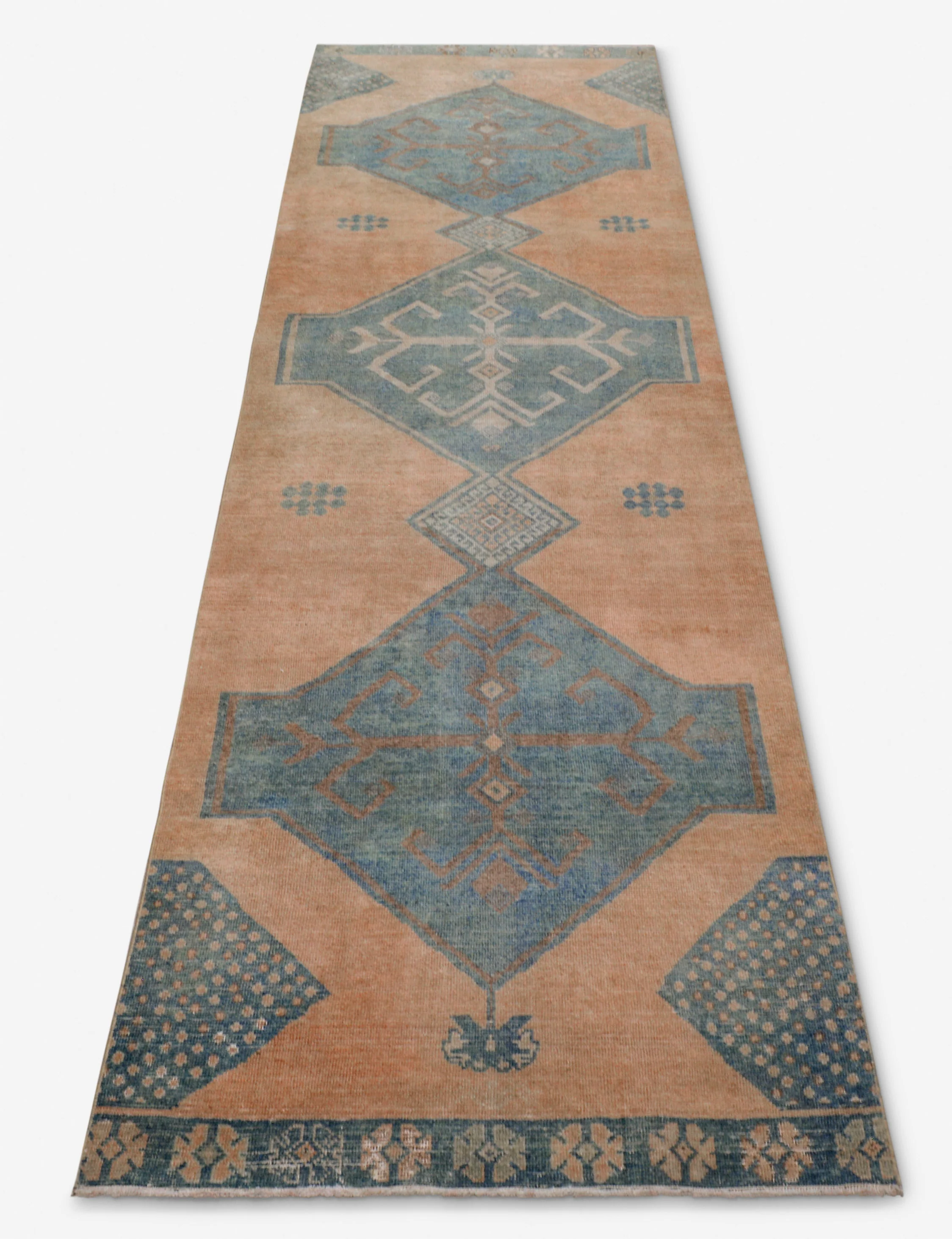 Vintage Turkish Hand-Knotted Wool Runner Rug No. 271, 3'2" x 11'8" - Image 2